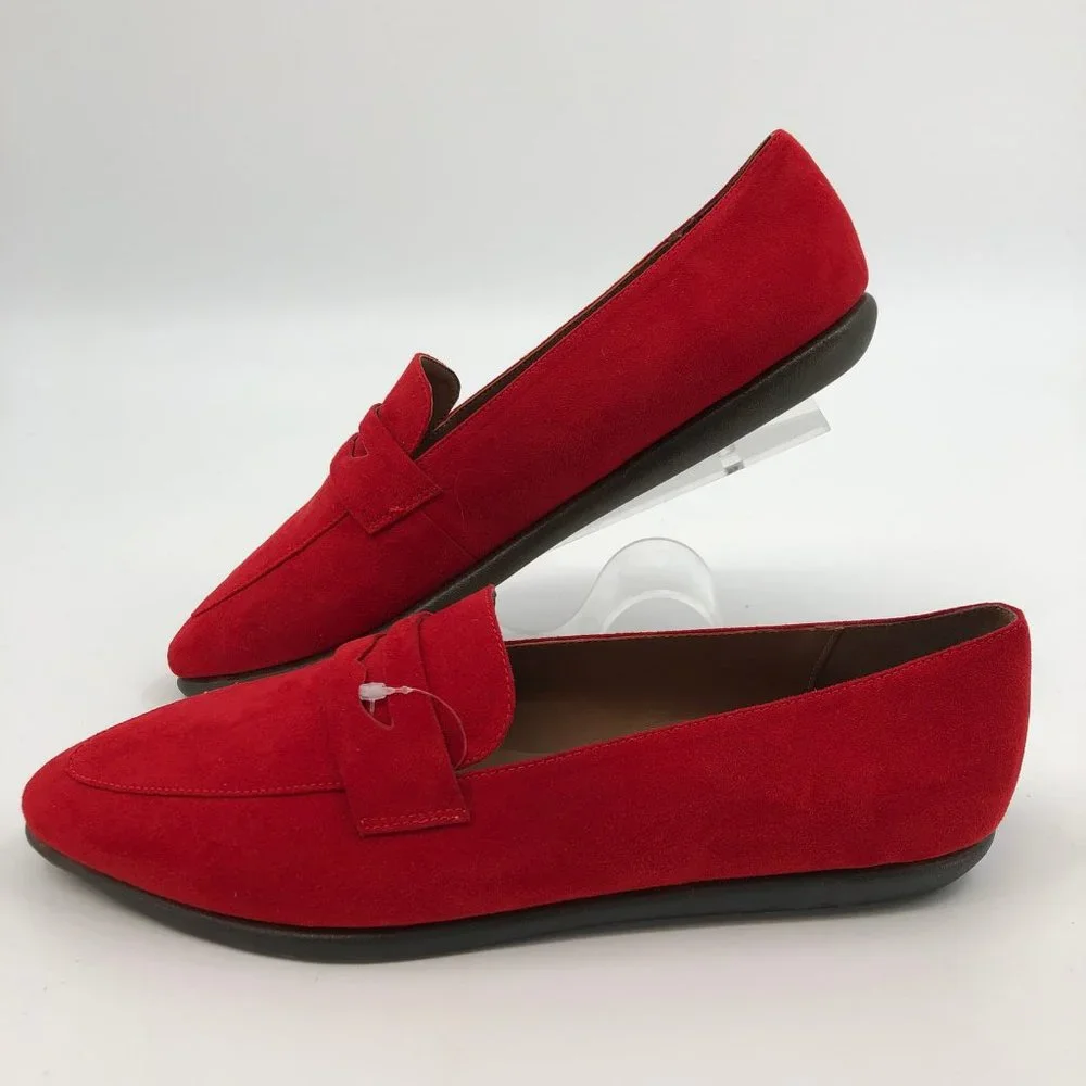 AEROSOLES Red Pointed Toe Flats & Loafers | Pull On Closure - Picture 2 of 6